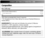 Zoomad Labs, TRIBULUS TERRESTRIS + Zinc, 60 Capsules, 30 Servings
