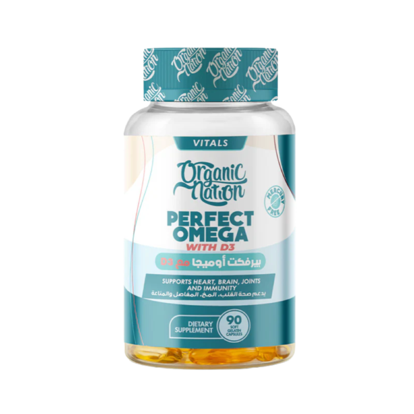 Organic Nation, Perfect Omega-3 With D3, 90 softgel, 90 Servings