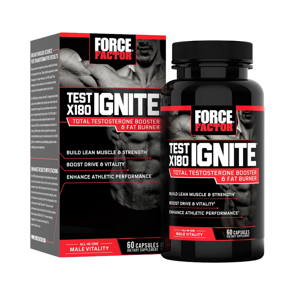 Force-Factor-Test-X180-Ignite-60-Capsules-30-Servings Force Factor, Test X180 Ignite, 60 Capsules, 30 Servings