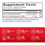 Force Factor, Vitamin D3 & K2, Berry Cherry, 120 Capsules, 120 Servings