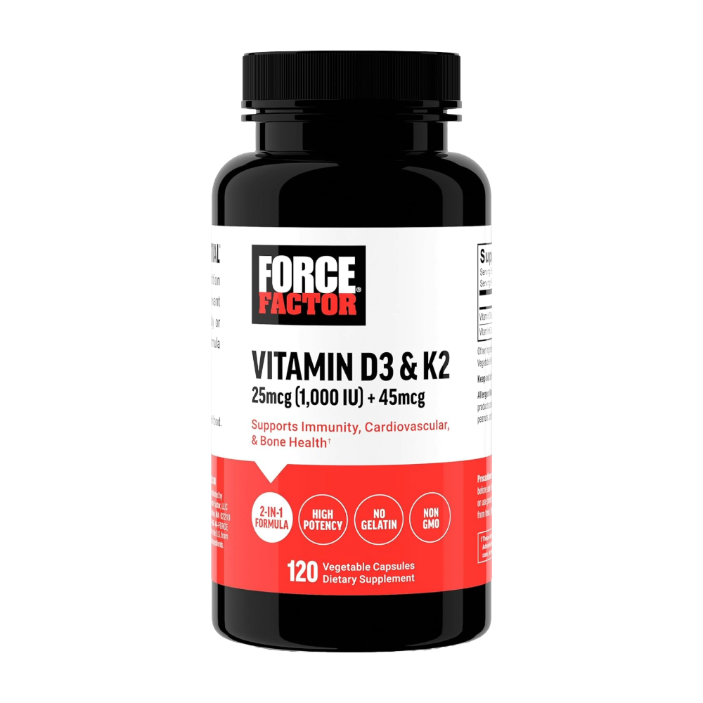 Force-Factor-Vitamin-D3-K2-Berry-Cherry-120-Capsules-120-Servings Force Factor, Vitamin D3 & K2, Berry Cherry, 120 Capsules, 120 Servings