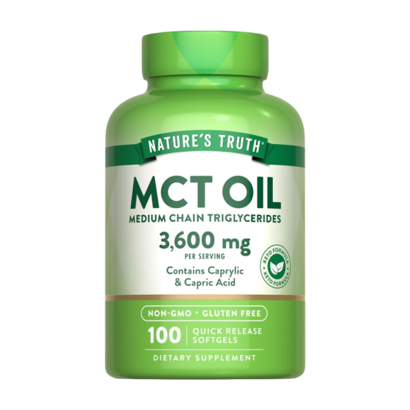 NATURE’S TRUTH, MCT Oil, 3600mg, 100 Softgels, 33 Servings