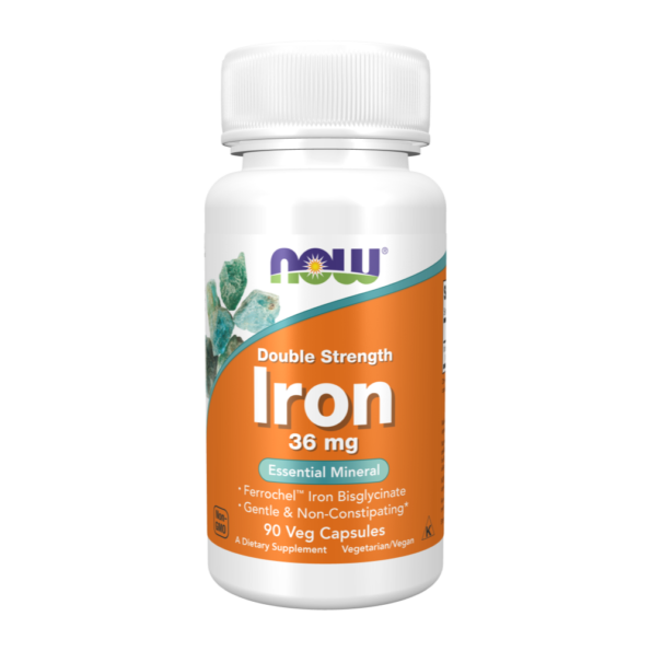 NOW Foods, Iron 36 mg, 90 Veg Capsules, 90 Servings