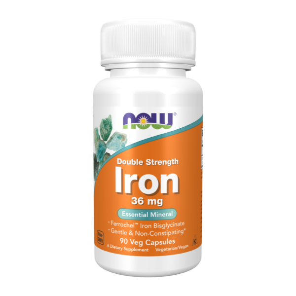 NOW Foods, Iron 36 mg, 90 Veg Capsules, 90 Servings