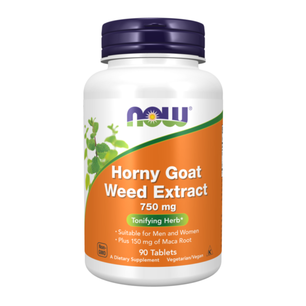 Now Foods, Horny Goat Weed Extract, 750 mg, 90 Tablets, 90 Servings