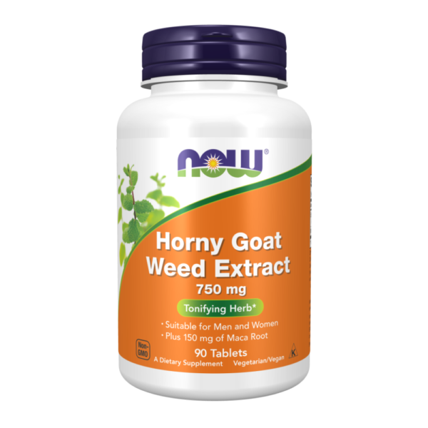 Now Foods, Horny Goat Weed Extract, 750 mg, 90 Tablets, 90 Servings